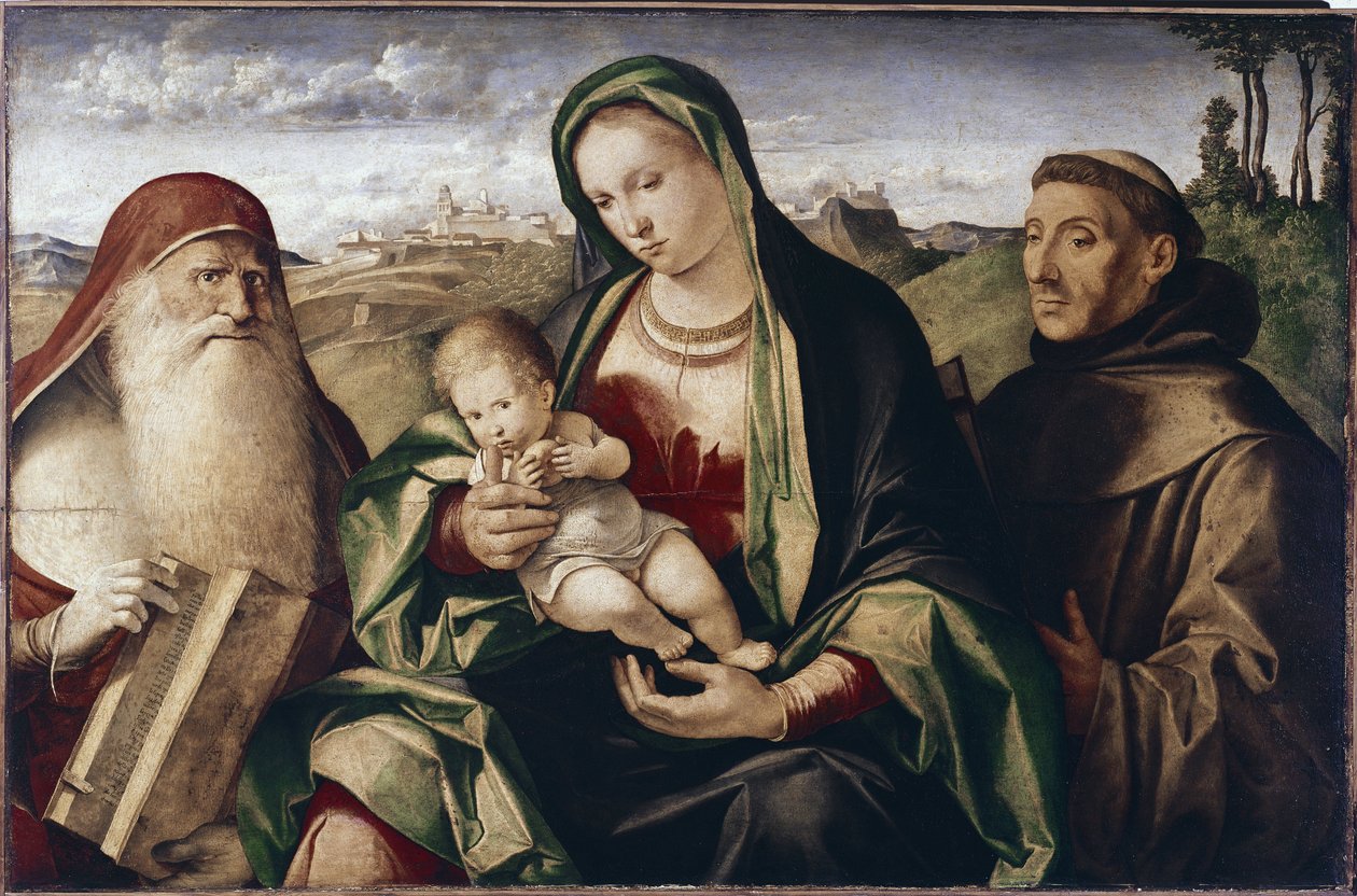 Madonna with Child Between Saints Jerome and Francis by Benedetto (c.1460 1525) Diana