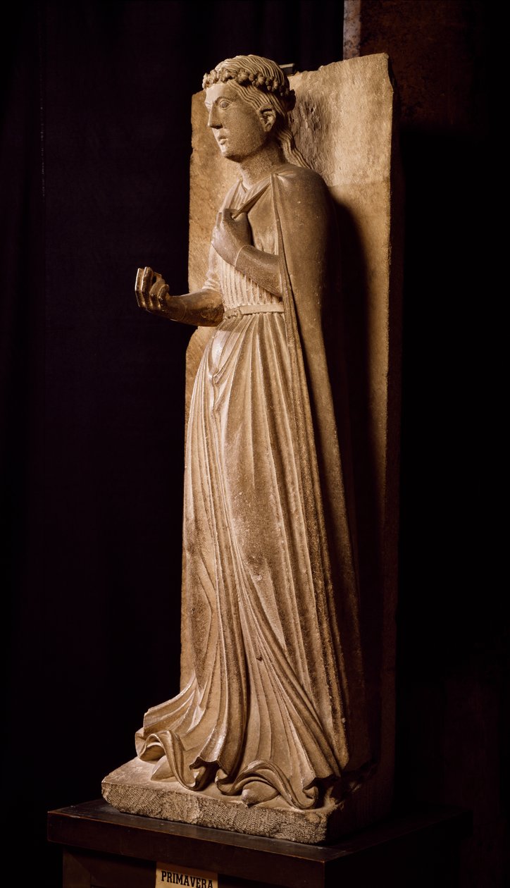 Spring, sculpture from Cycle of Seasons by Benedetto Antelami