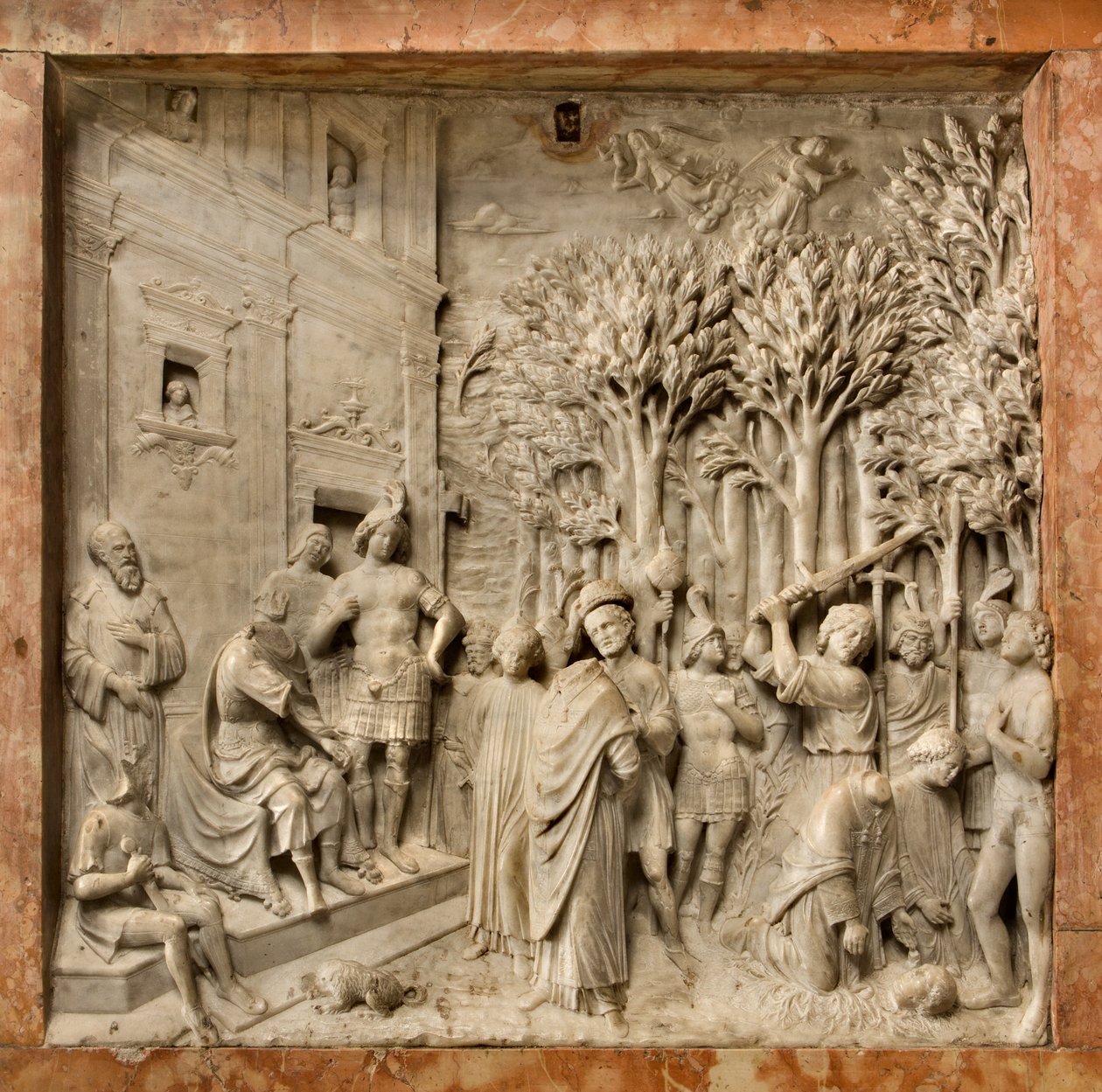 Crypt, Ark of Saints Marcellinus and Peter Exorcist, Benedetto Briosco 1506-08, The Beheading of Saints Marcellinus and Peter by Benedetto Briosco