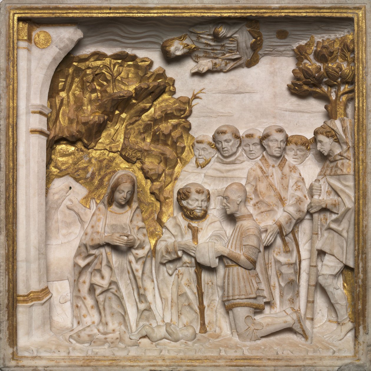 Pier Francesco Visconti, Court of Saliceto, Adoring the Christ Child by Benedetto Briosco