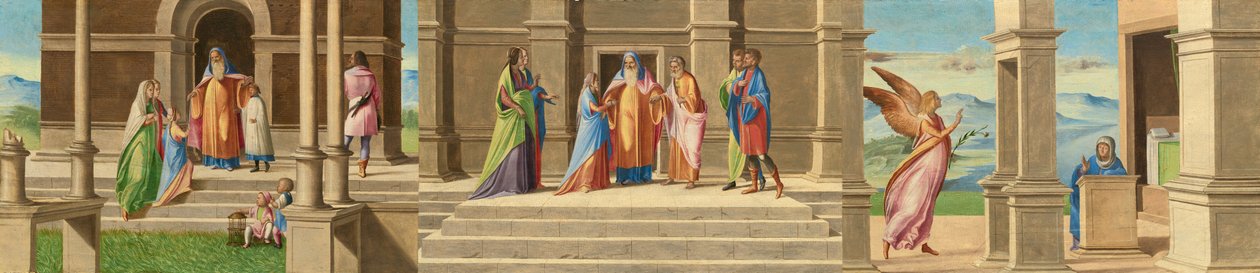The Presentation and Marriage of the Virgin, and the Annunciation by Benedetto Diana