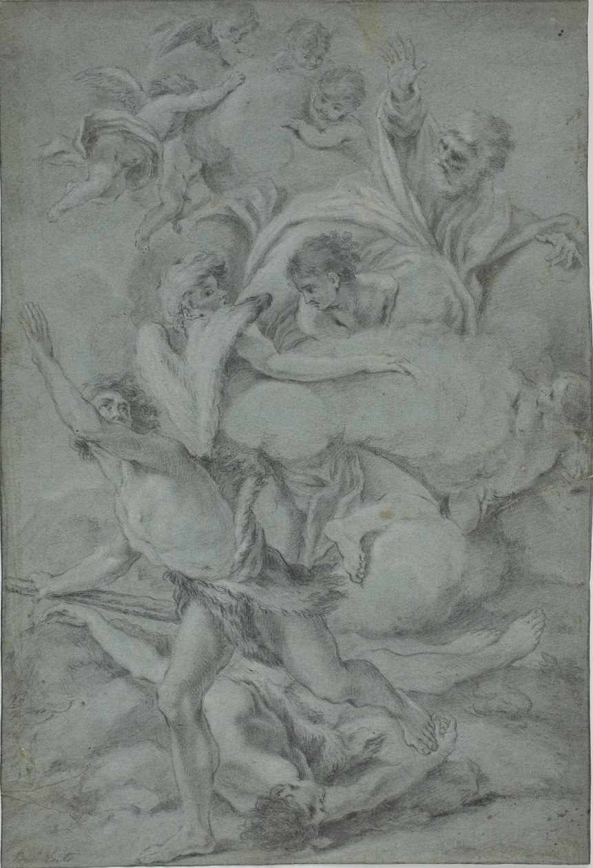God Cursing Cain After the Murder of Abel by Benedetto Luti