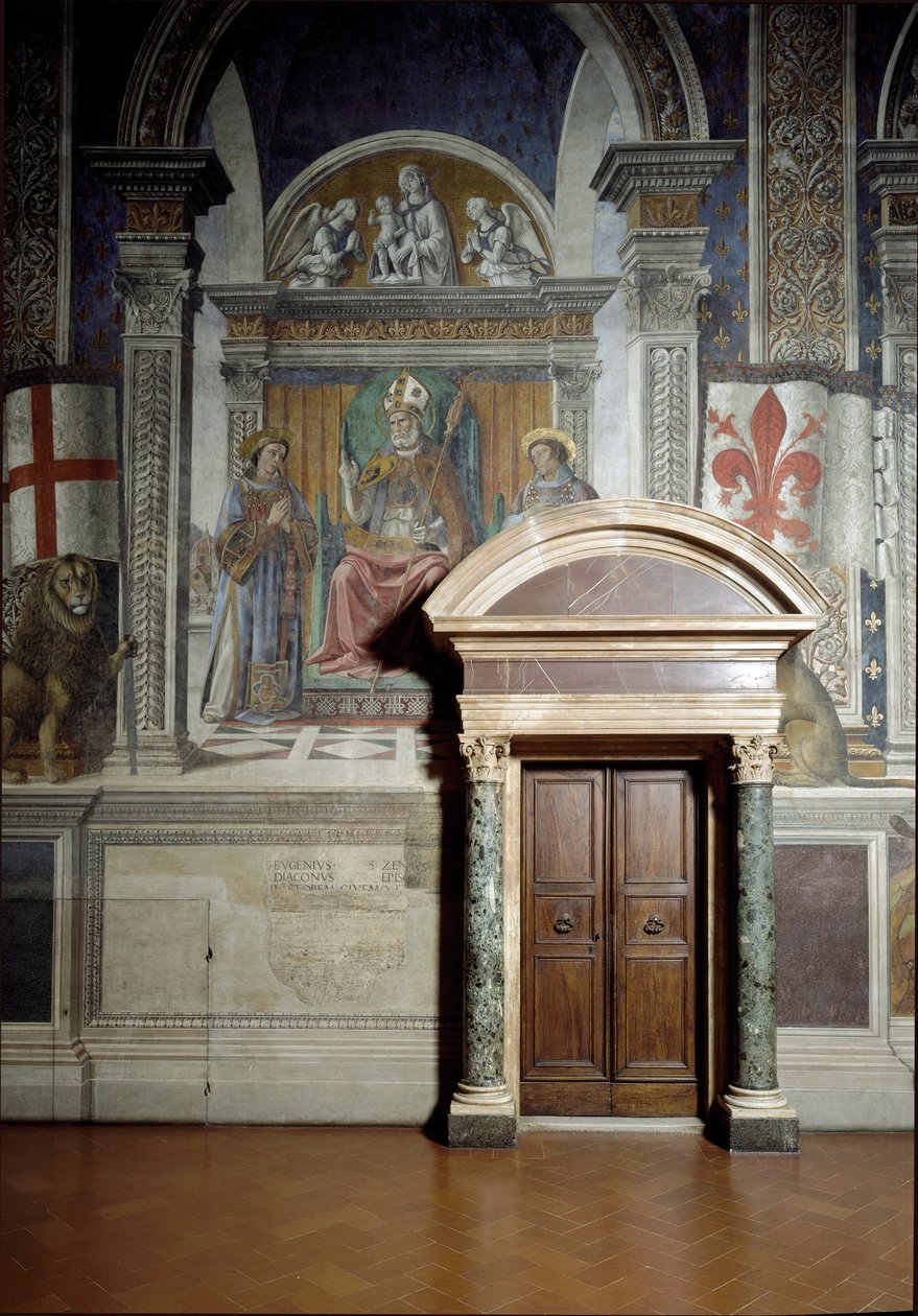Saint Zanobius, Saint Lawrence and Saint Stephen (Hall of Lilies) by Benedetto da Maiano