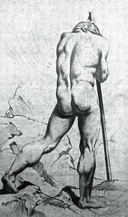 Study of Academy - Male Nude by Benedito Calixto