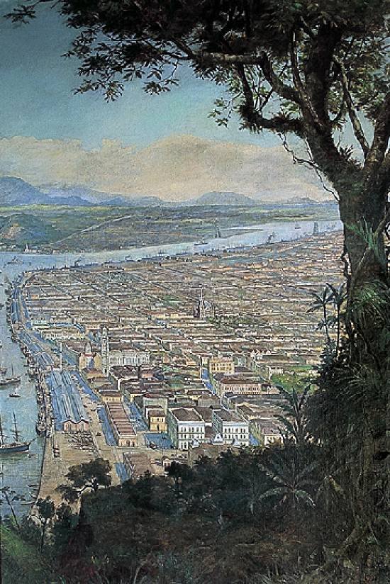 Port of Santos in 1922 by Benedito Calixto