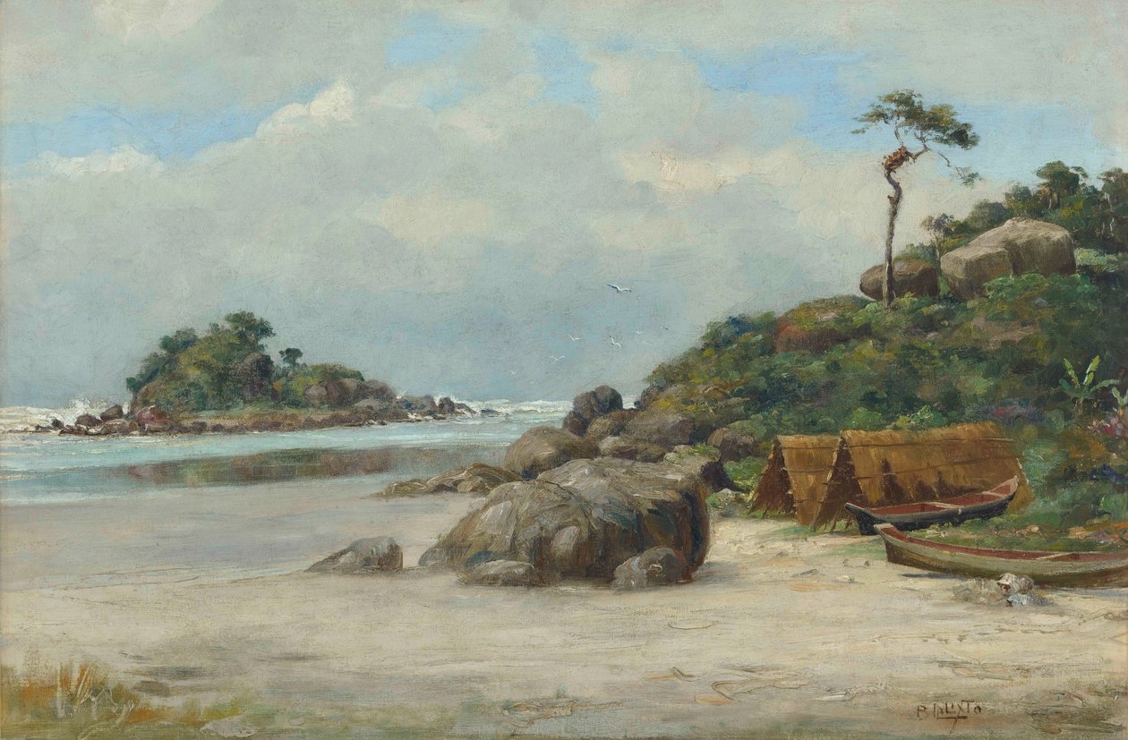 Little Beach - Itanhaém (Beach of Itanhaém, SP), 1892 by Benedito Calixto