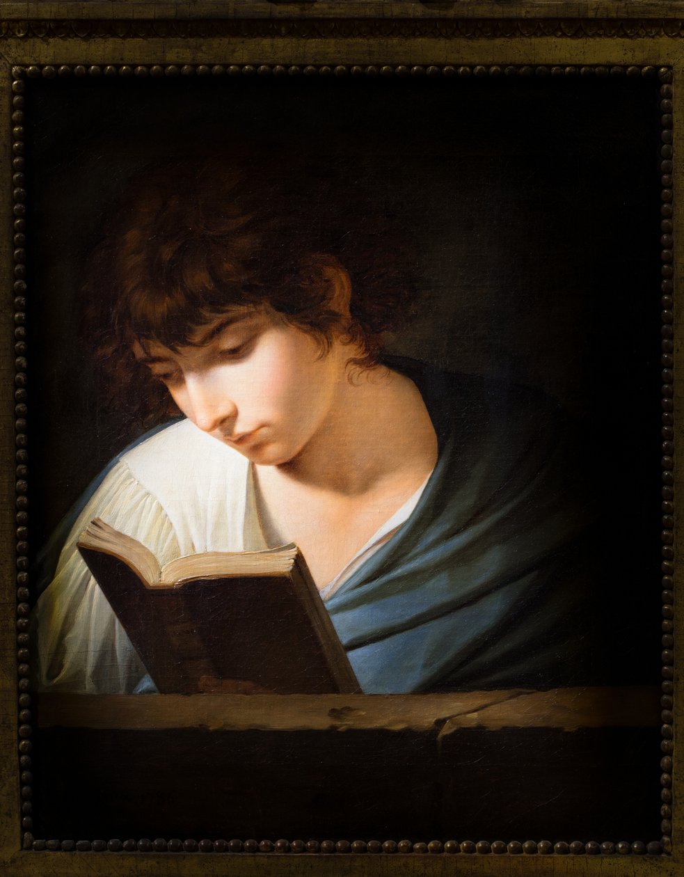 Young Man Reading Homer by Benigne Gagnereaux