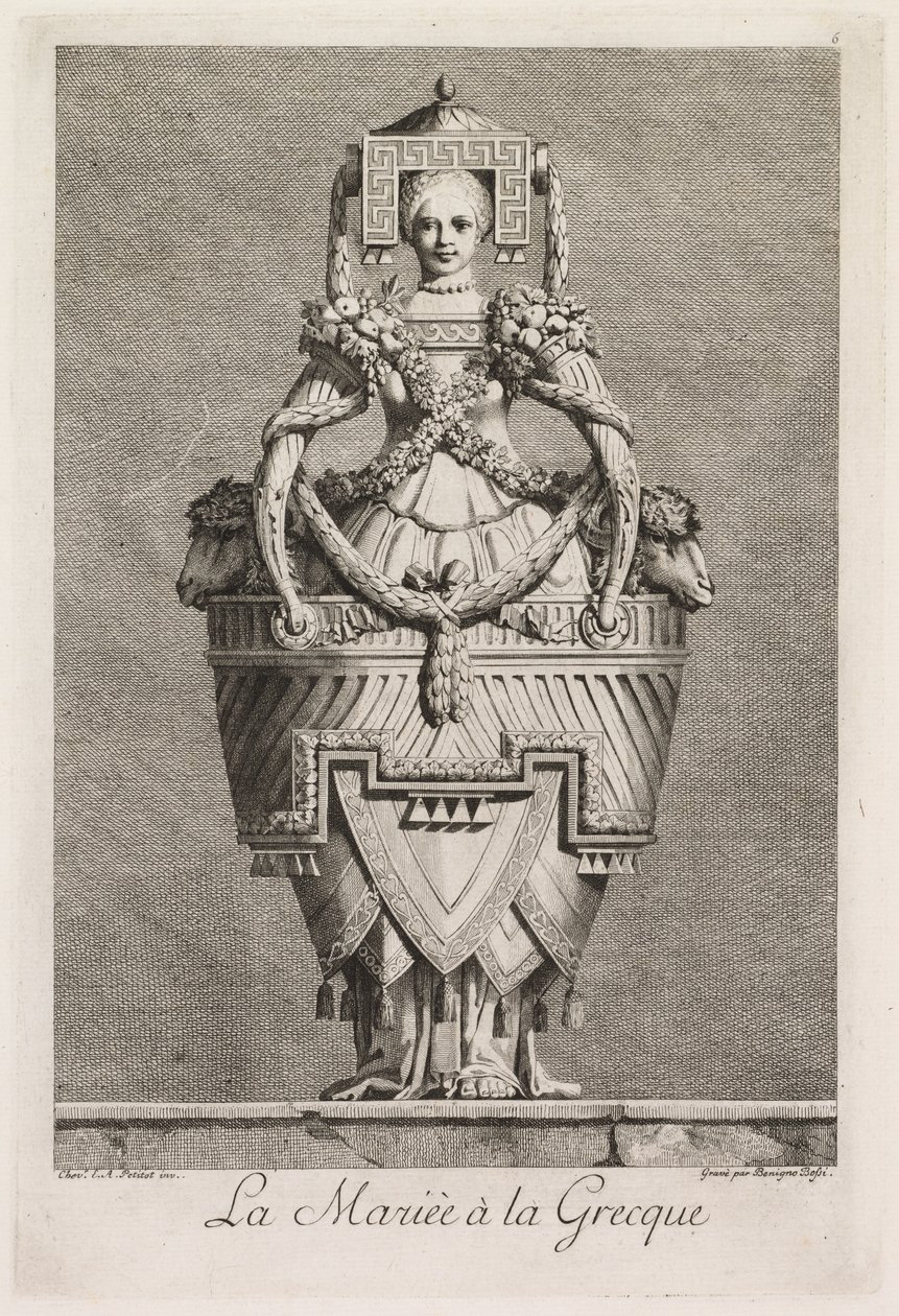 Mascarade à la Grecque: La Mariée à la Grecque Plate 6 by Benigno Bossi