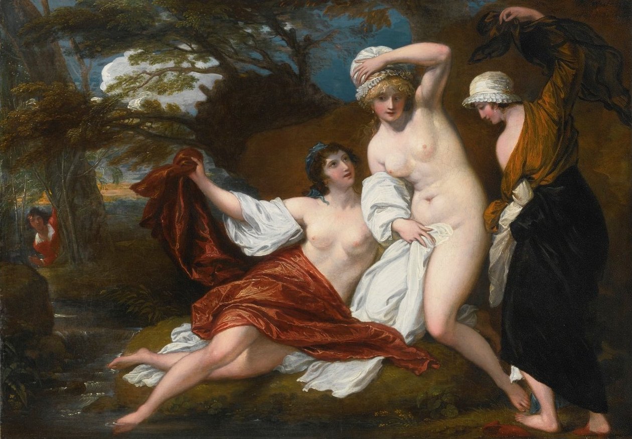Musidora and Her Two Companions, Sacharissa and Amoret, at Their Bath Espied by Damon by Benjamin West