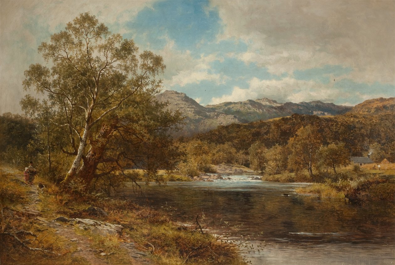 On the Llygwy, North Wales by Benjamin Williams Leader