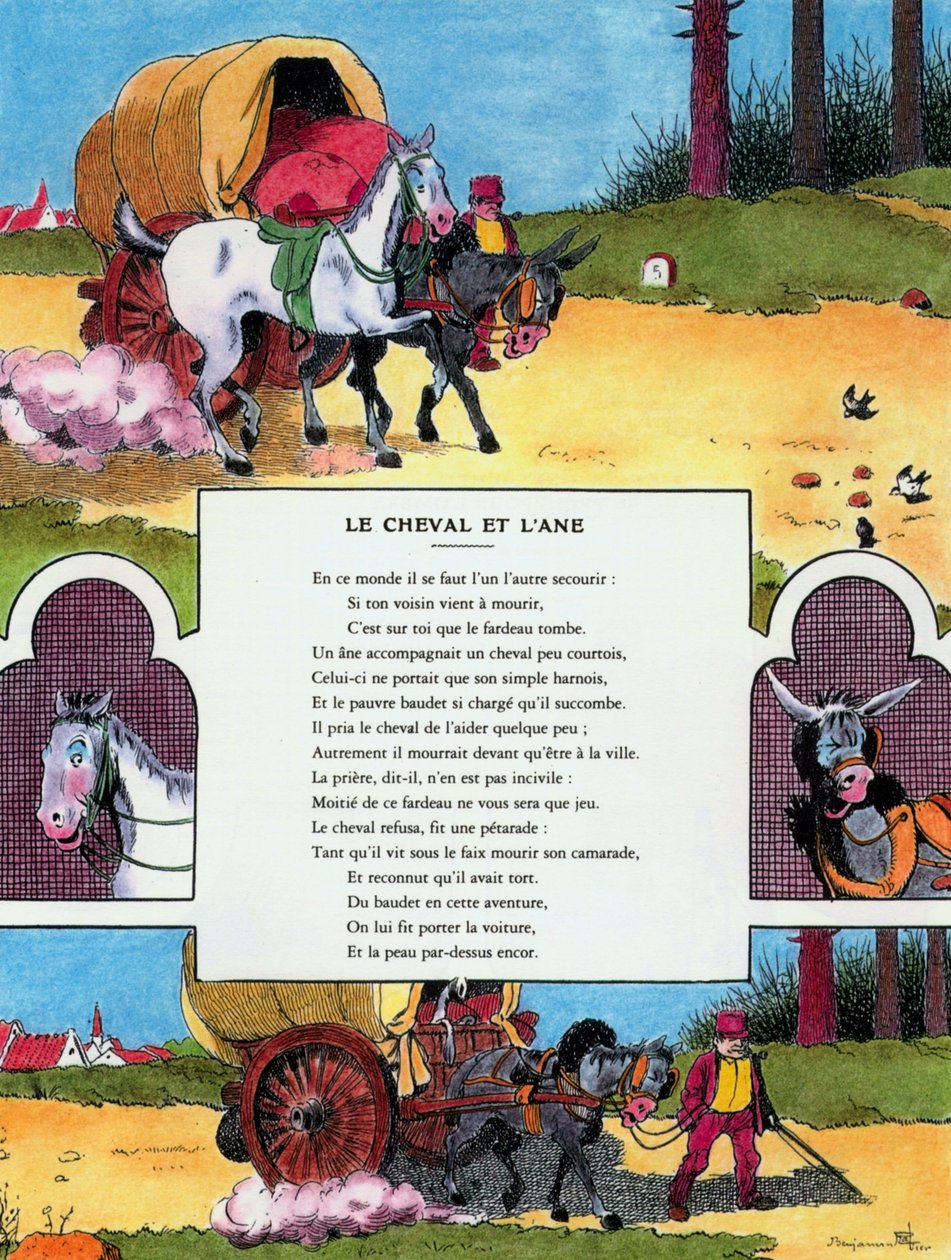 The Horse and the Ass, illustration from 