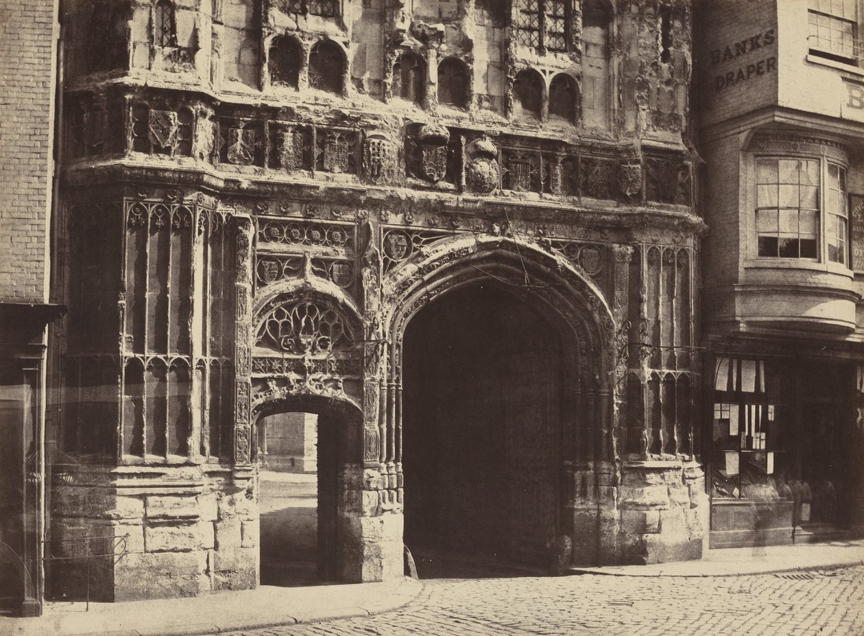 Christchurch Gateway, Canterbury, 1854, Printed 1857 by Benjamin Brecknell Turner