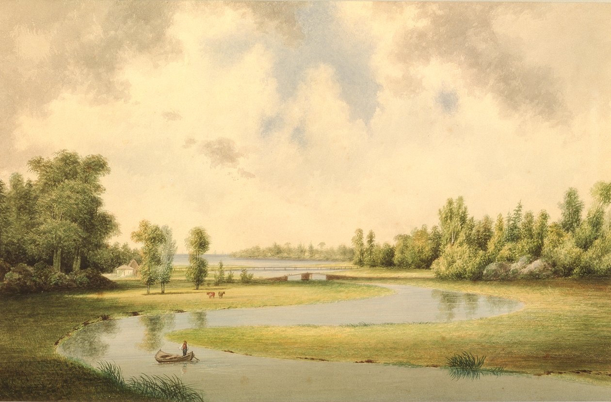 West River, New Haven, Connecticut, c.1854-60 by Benjamin H. Coe
