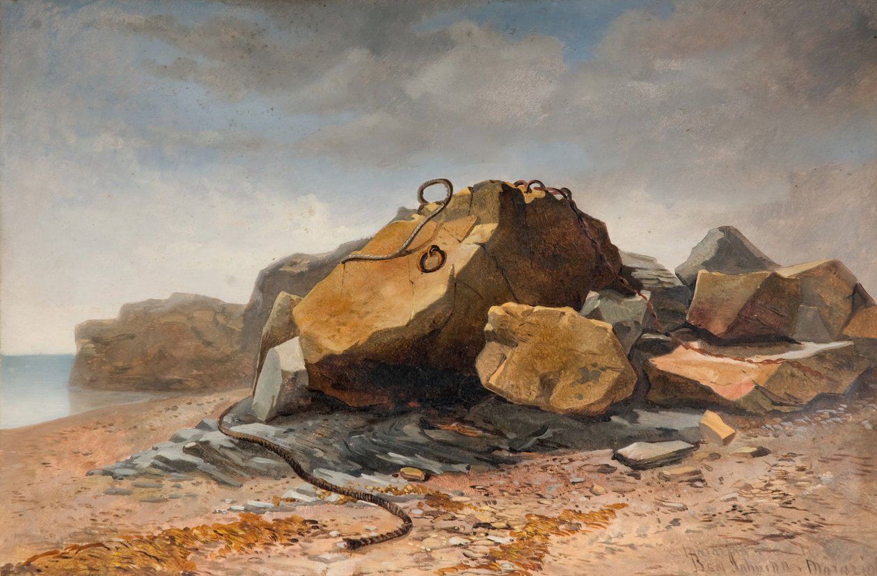 Beach Scene, Marazion, Cornwall by Benjamin Johnson