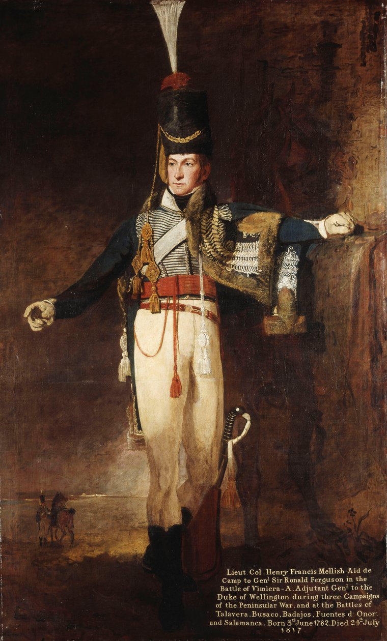 Portrait of Captain, later Lieutenant Colonel, Henry Francis Mellish by Benjamin Marshall