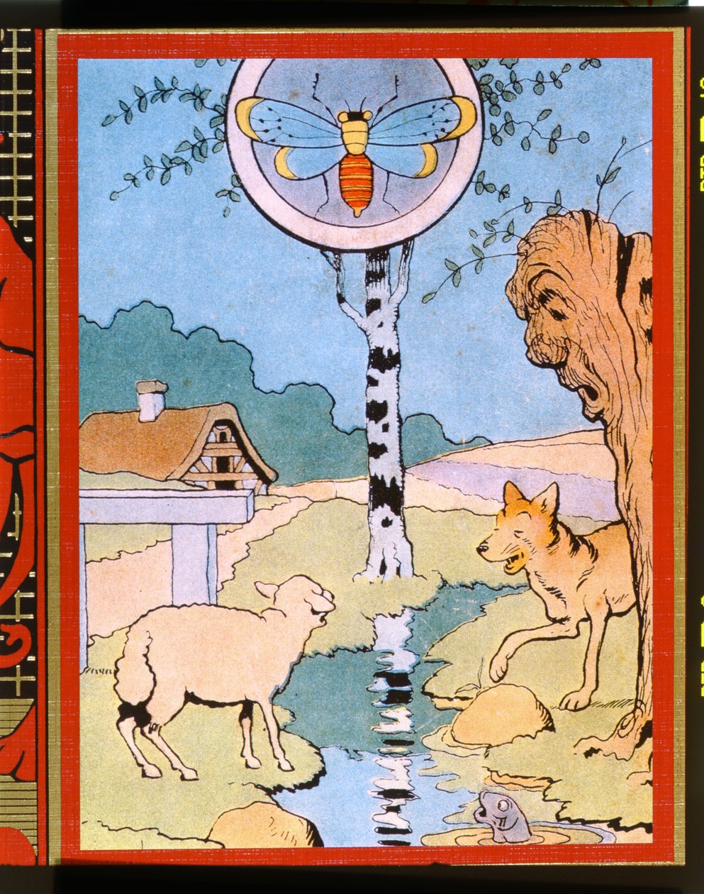 Illustration for The Wolf and the Lamb, from 