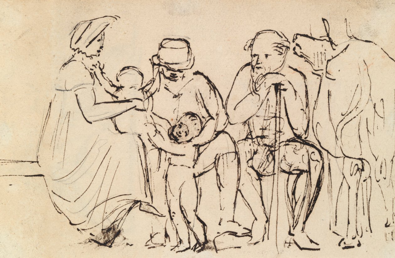 Study of Seated Figures by Benjamin Robert Haydon
