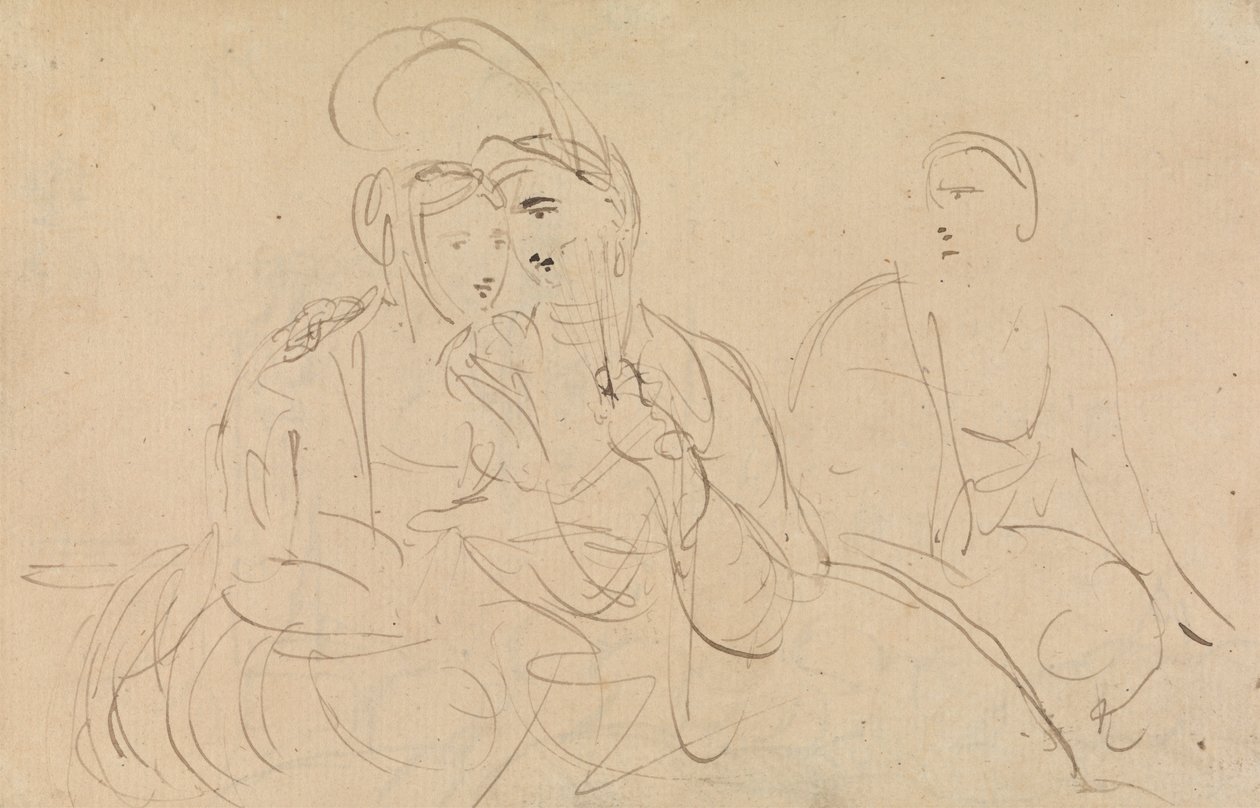 Study of Women Talking by Benjamin Robert Haydon