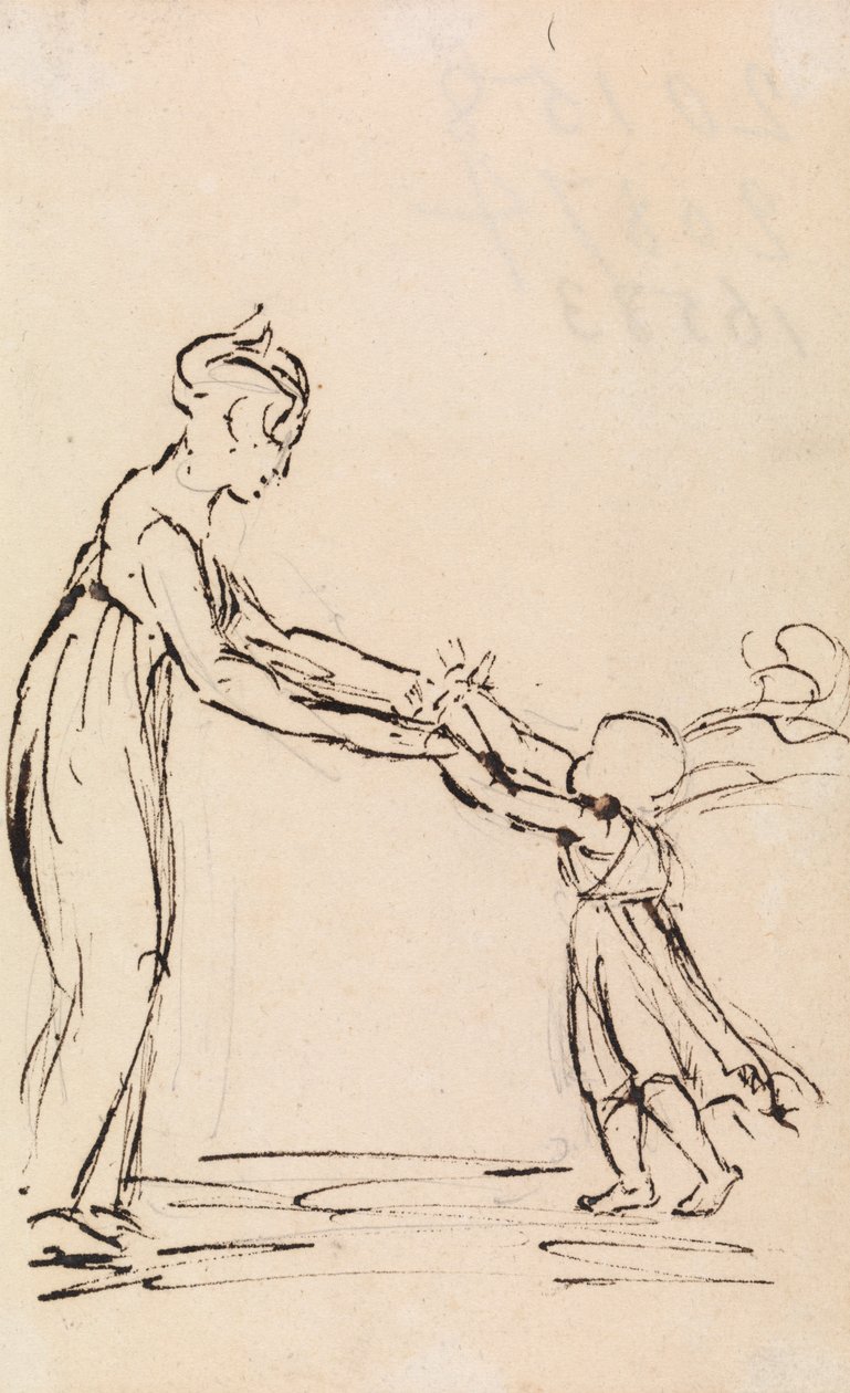 Study of a Woman and Child Playing by Benjamin Robert Haydon