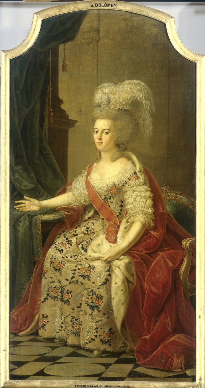 Frederika Sophia Wilhelmina of Prussia, Wife of Prince Willem V by Benjamin Samuel Bolomey