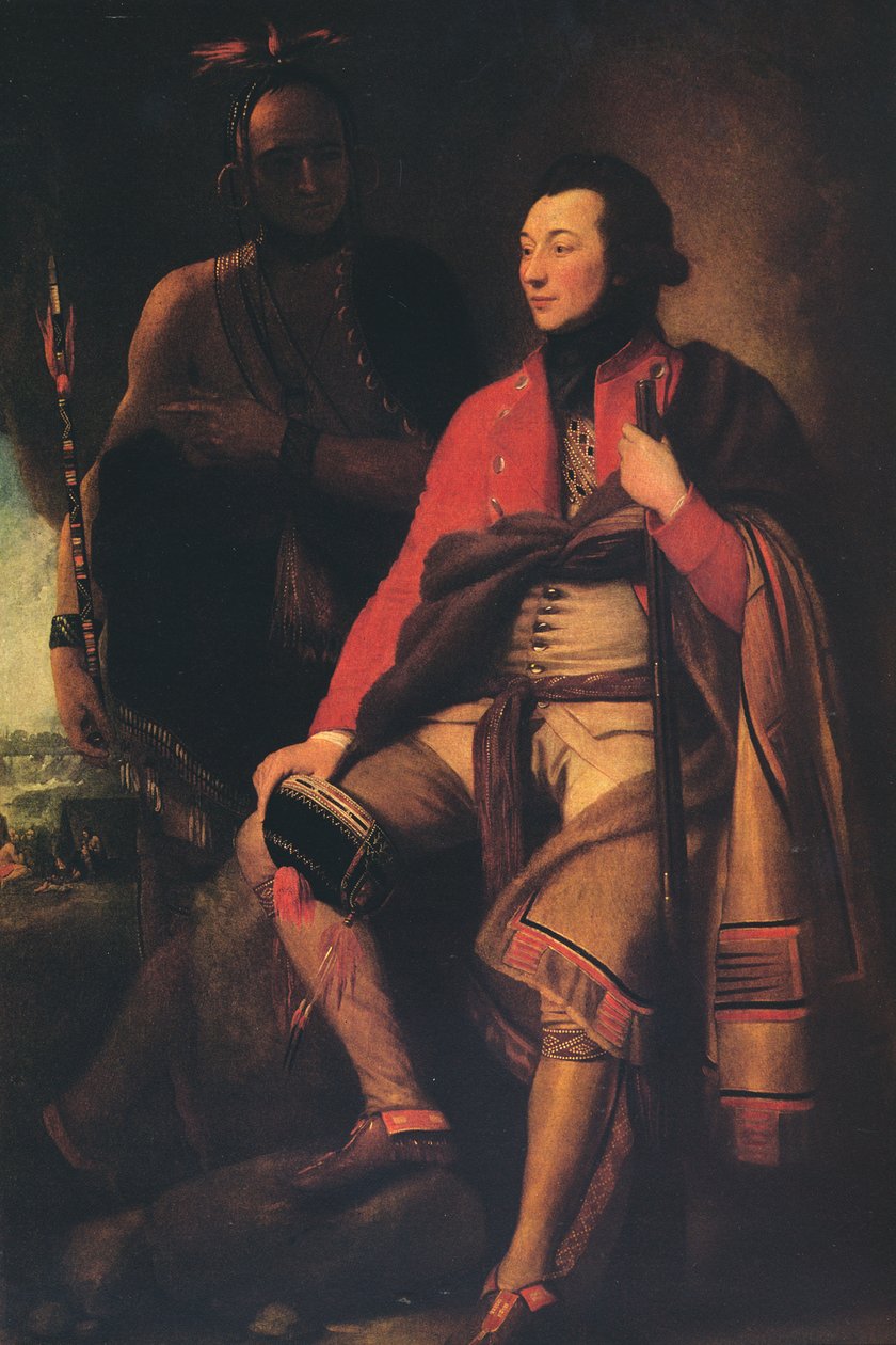 Colonel Guy Johnson and Karonghyontye Captain David Hill by Benjamin West