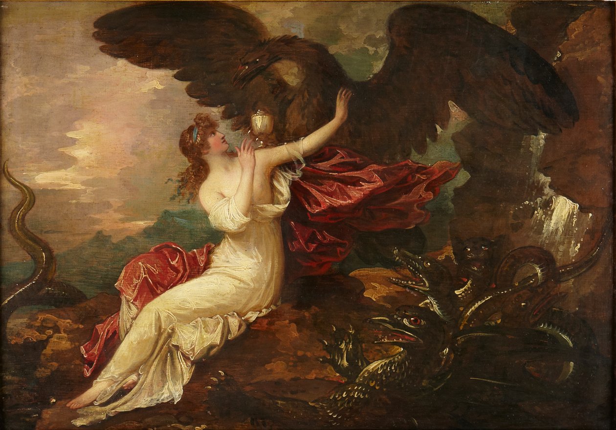 Eagle Bringing Cup to Psyche by Benjamin West