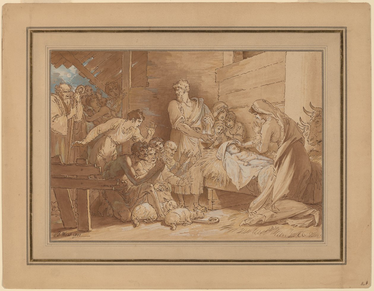 The Adoration of the Shepherds by Benjamin West
