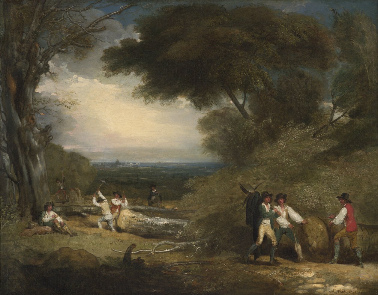 Woodcutters in Windsor Park by Benjamin West