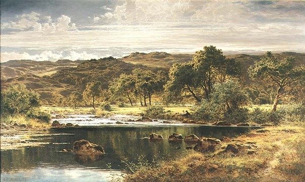 A Bright Afternoon, North Wales by Benjamin Williams Leader