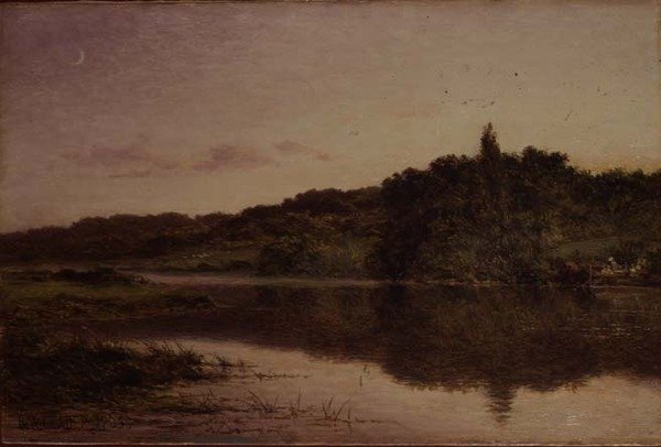 Evening at Streatley, Bedfordshire by Benjamin Williams Leader