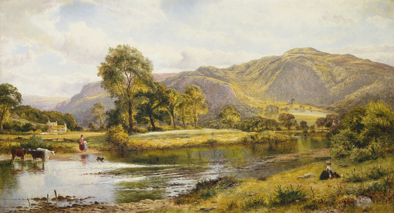 On the River Conway, North Wales by Benjamin Williams Leader