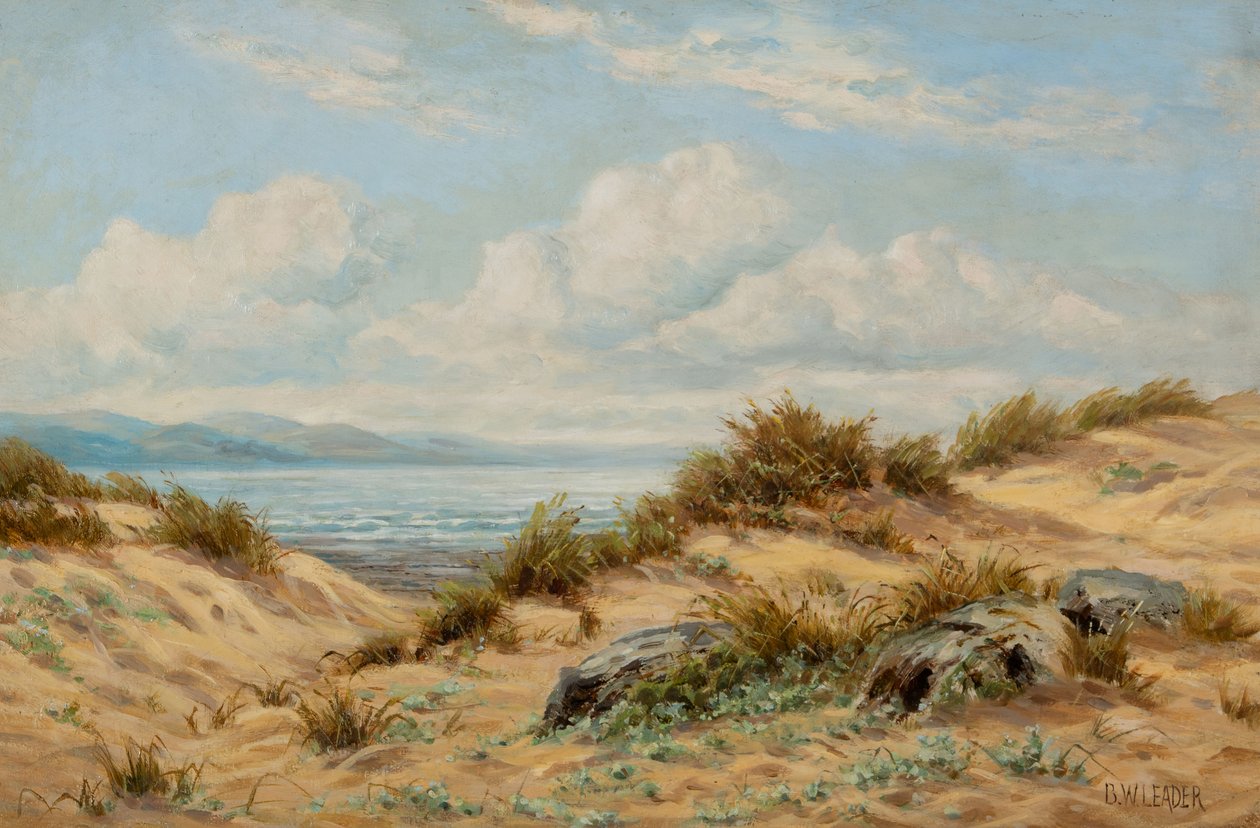 Sand dunes on the Conwy by Benjamin Williams Leader