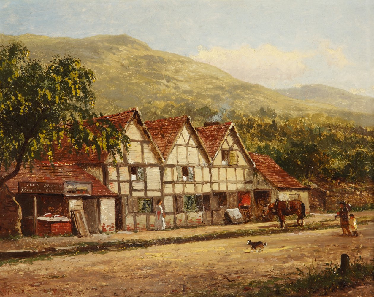 The Old Blacksmiths Shop, Great Malvern, 1871 by Benjamin Williams Leader