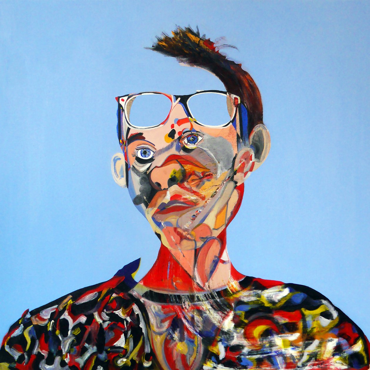 Blue Sur-Self-Portrait, 2016 by Benoit Erwann Boucherot