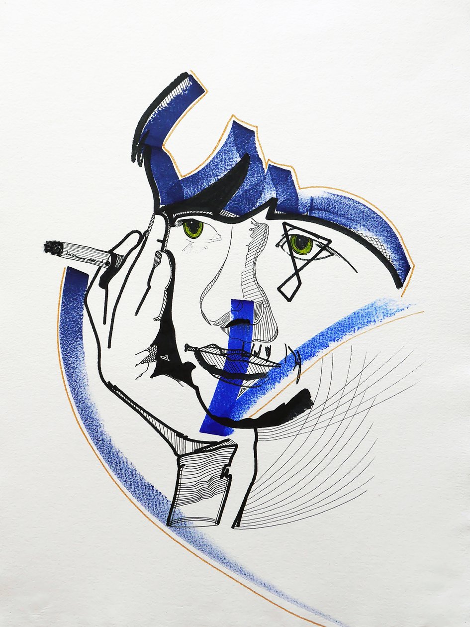 Surportrait: Françoise Sagan 1, 2019 by Benoit Erwann Boucherot