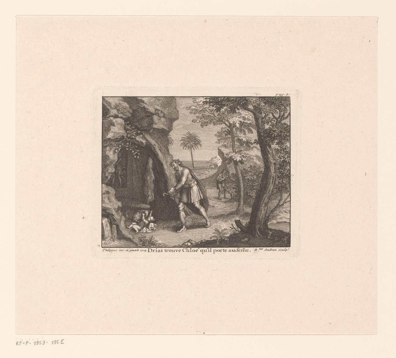 Chloë Found by Dryas by Benoît Audran (I)