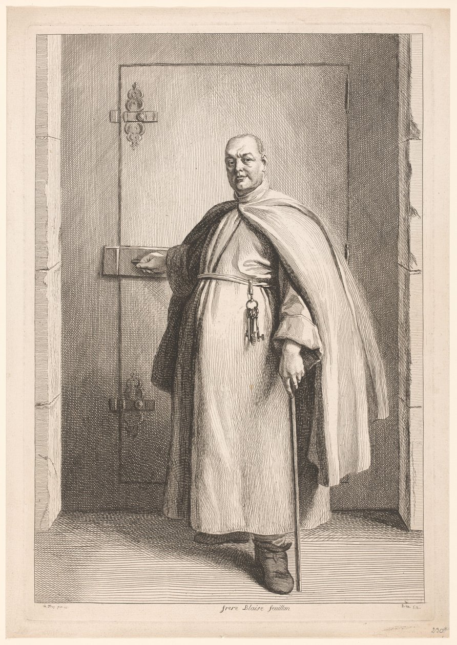 Portrait of Blaise de Sainte Marie Donat (Brother Blaise Feuillan) by Benoît Audran (II)