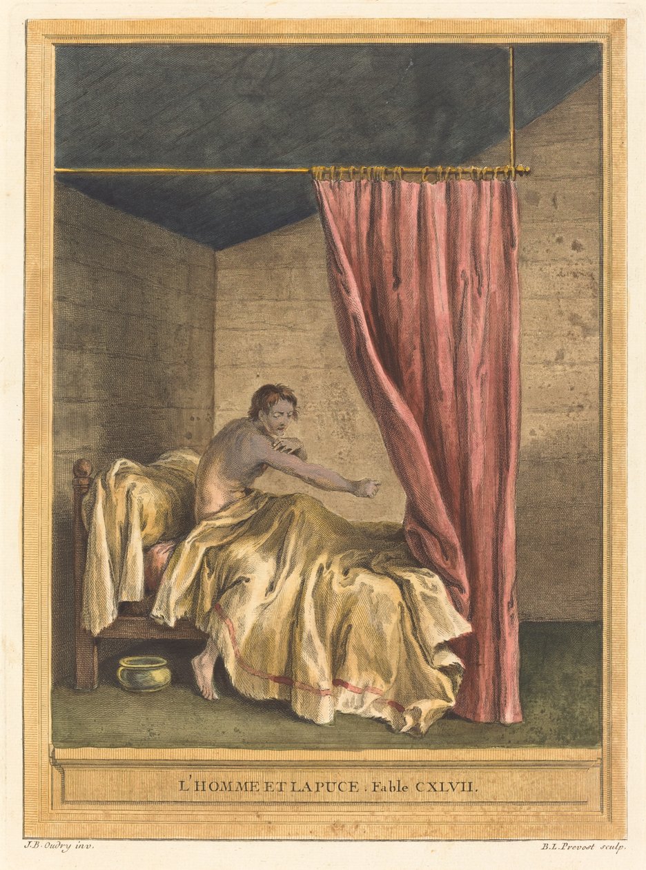 The Man with Fleas by Benoît Louis Prévost after Jean Baptiste Oudry