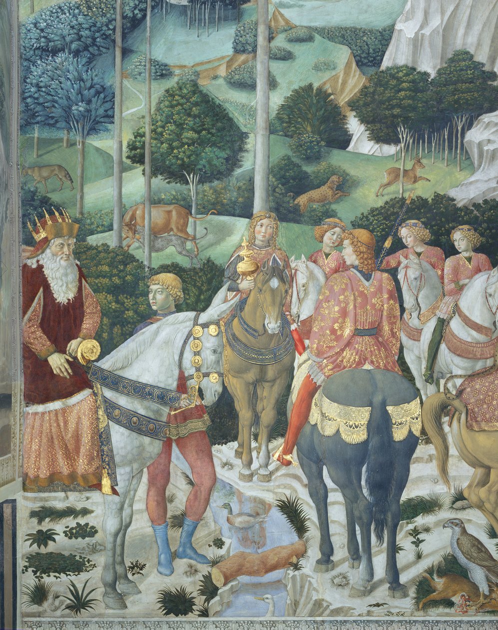 Giuseppe, the Patriarch of Constantinople, as One of the Three Kings, Detail from the Journey of the Magi Cycle by Benozzo di Lese di Sandro Gozzoli