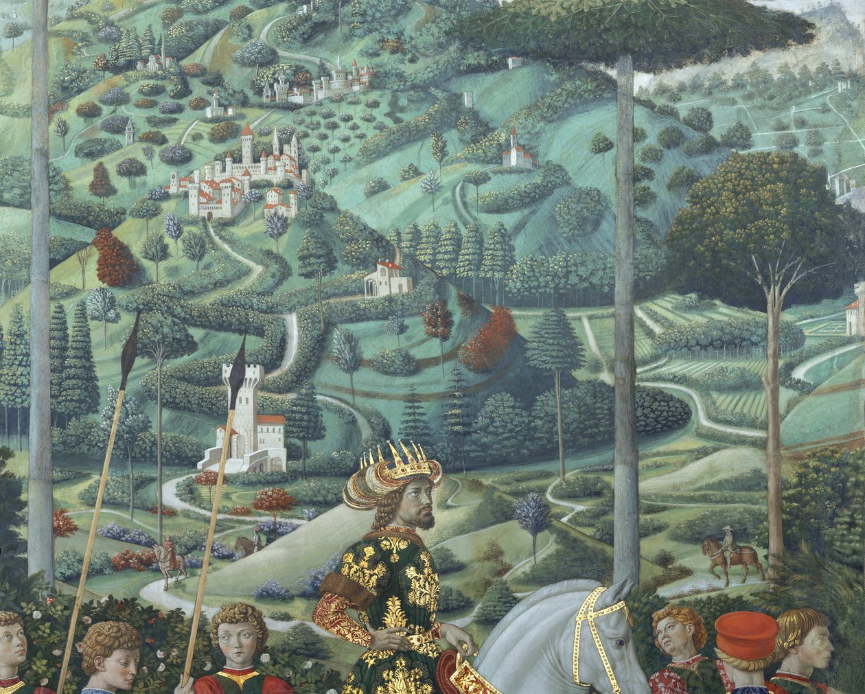 John VII Palaeologus as Balthasar, Detail from the Journey of the Magi Cycle by Benozzo di Lese di Sandro Gozzoli