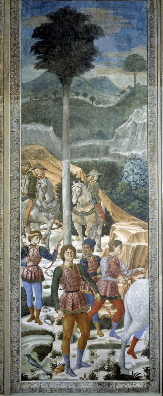 Liveried archers (detail) by Benozzo di Lese di Sandro Gozzoli