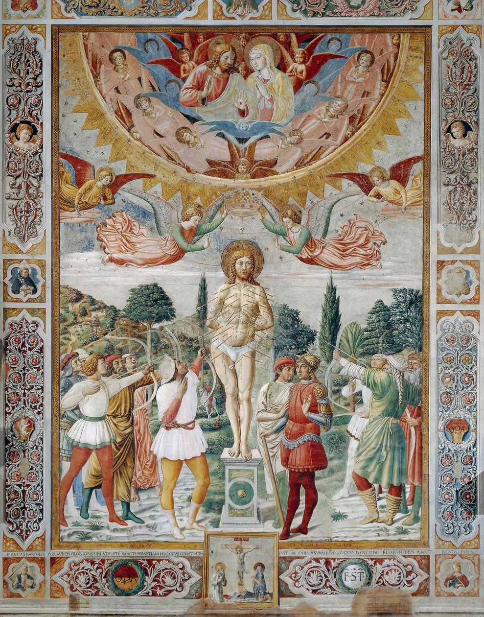 Martyrdom of St. Sebastian by Benozzo di Lese di Sandro Gozzoli