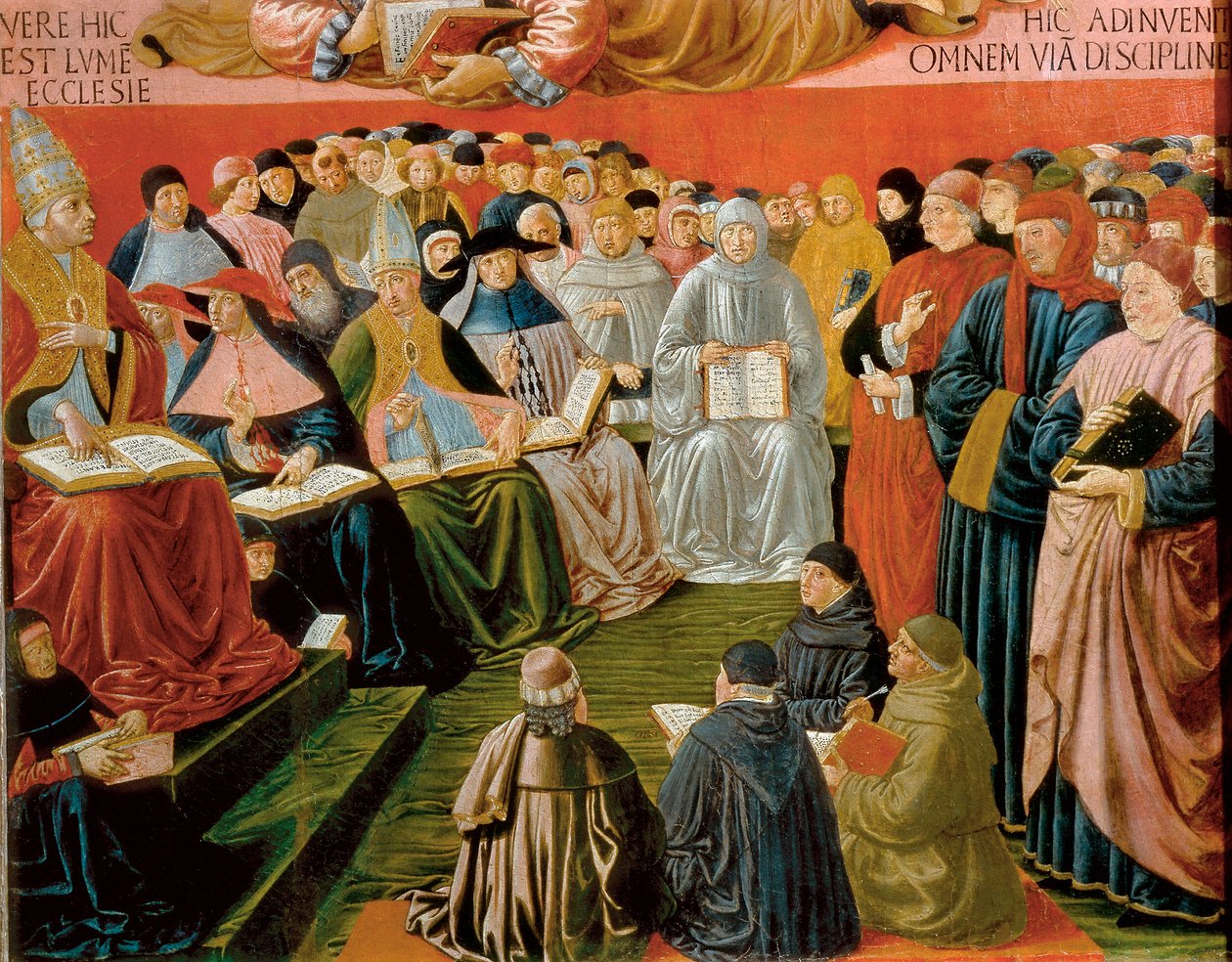 (detail) from Triumph of St Thomas Aquinas by Benozzo di Lese di Sandro Gozzoli