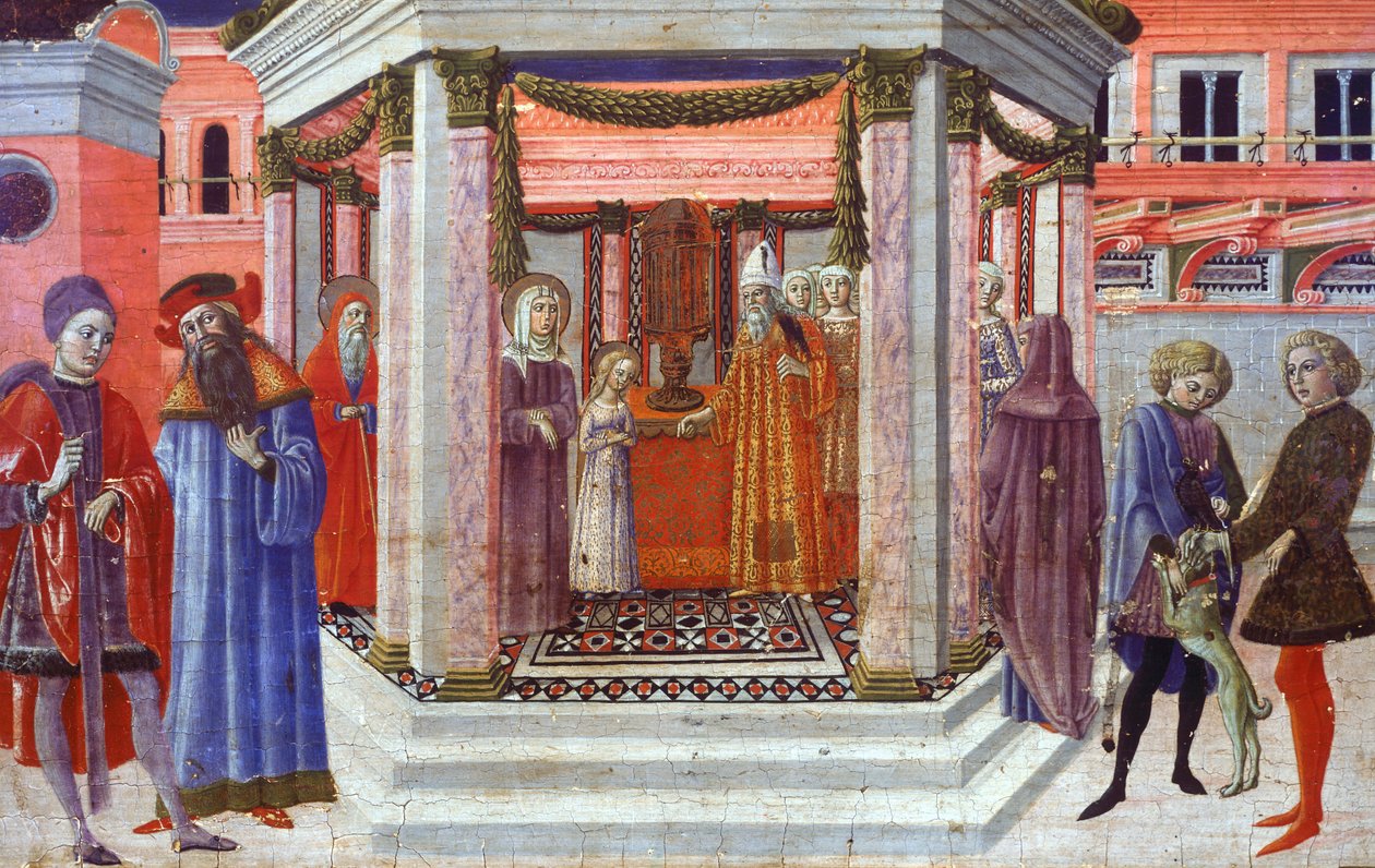 Presentation of Mary at Temple (detail) by Benvenuto di Giovanni