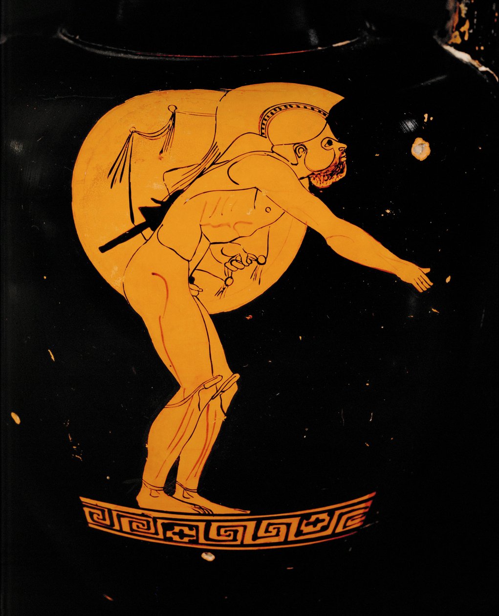 Hoplite in Starting Position by Berlin Painter