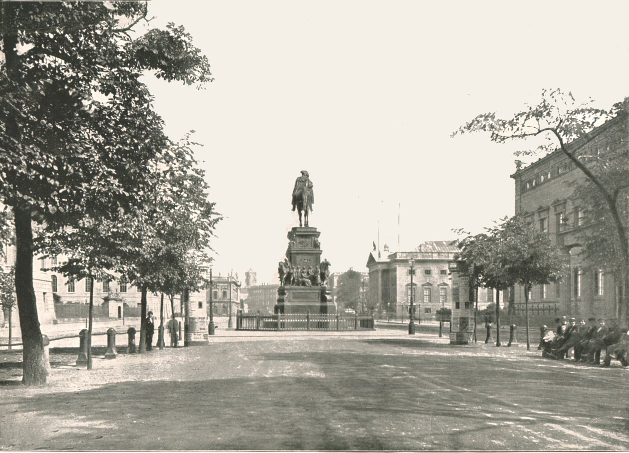 Statue of Frederick the Great, Unter den Linden, Berlin, Germany, 1895 by Berlin Photographic Co