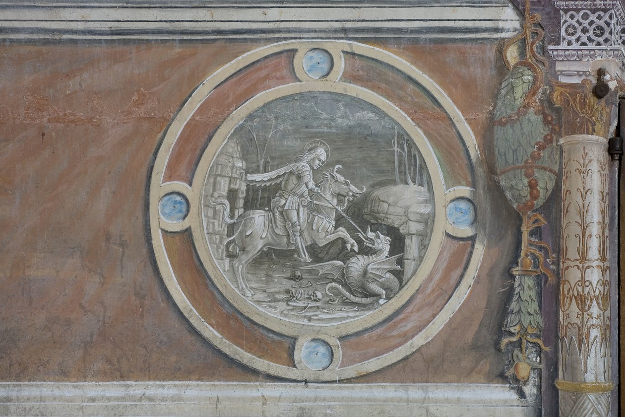 Saint George killing the dragon by Bernadino Zenale