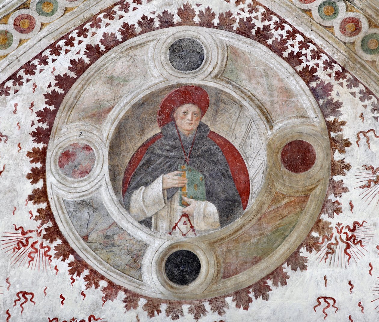 Representation of a Dominican Cardinal. Fresco by Bernardino Zenale and Bernardino Butinone by Bernadino and Zenale B.  Butinone