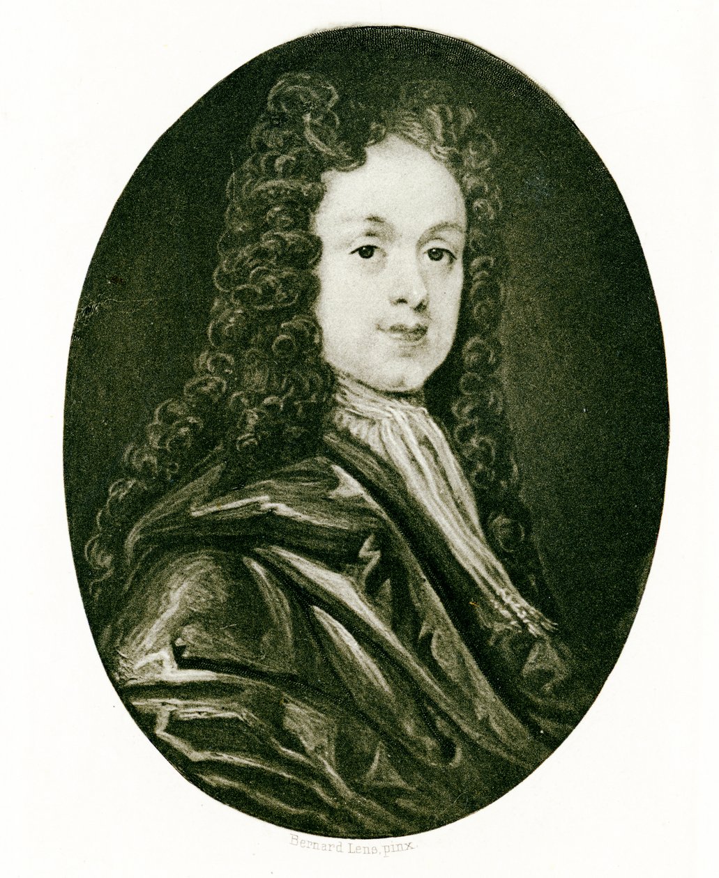 Portrait Miniature of John White, c.1719 by Bernard III Lens
