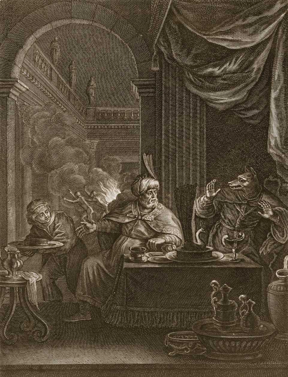 Lycaon Metamorphosed into a Wolf, 1731 by Bernard Picart